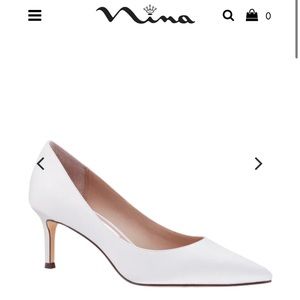 NWT - white Nina ivory luster satin pumps sz 8.5